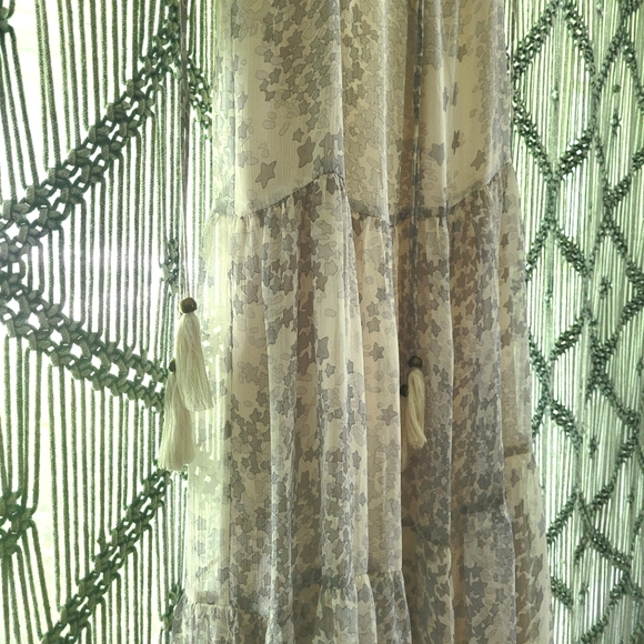 Storia Size S Tassel Tie Tiered Maxi Dress - Picture 3 of 4